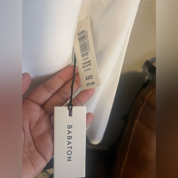 Aritzia Babaton., Womens Tadema Long Sleeve Blouse White Size XXS - Picture 6 of 8